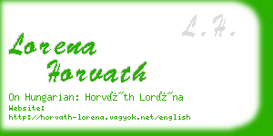 lorena horvath business card